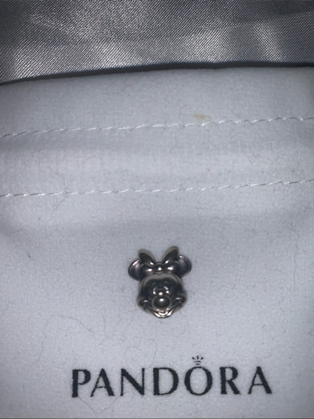 Pandora Silver Minnie Mouse Head Charm